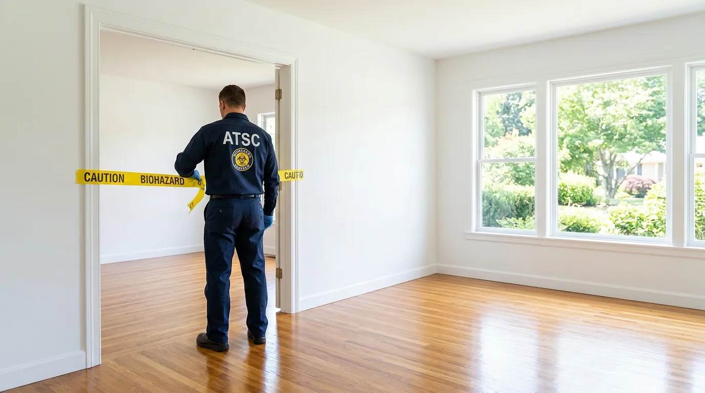 Certified biohazard cleanup crew performing Decomposition Cleanup in Tucson